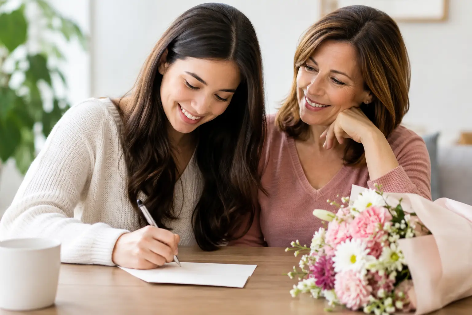 Cómo escribir una dedicatoria para mamá hoy